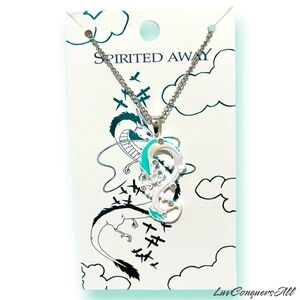 Studio Ghibli Spirited Away Haku Jeweled Pendant Necklace